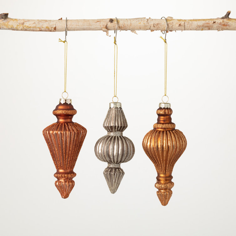 Joss & Main 3 Piece Finial Ornament Set Wayfair